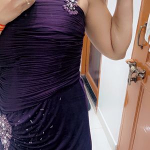 Wine Color Beautiful Floor length Dress