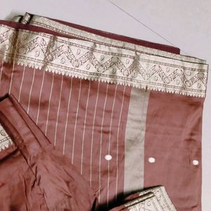 Beautiful Zari Border Saree.