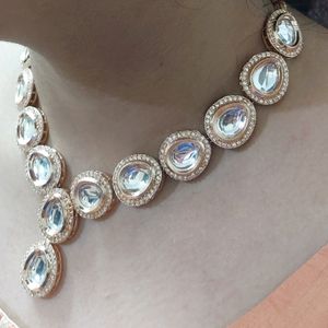 White Kundan Set