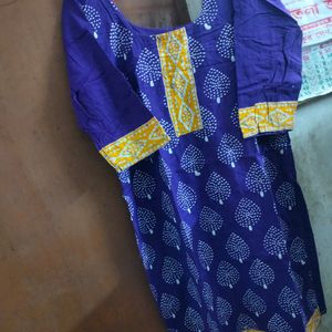 Nevy Blue Colour Short Kurta.