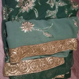 Beautiful Embroidered Sequence Saree