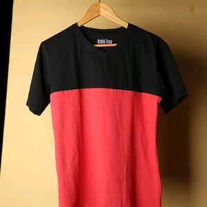 Beautiful Red  Black Tshirt For Men