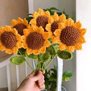 Pack Of 6 Crochet Sunflower 🌻