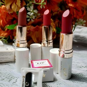 🆓FREEBIE + COMBO OF 3 MYGLAMM LIT SATIN LIPSTICK