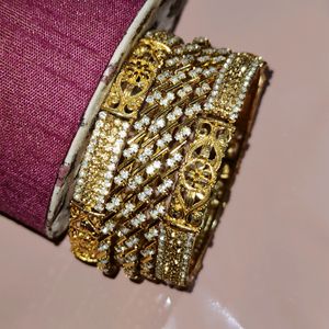 Gold Covering Bangles Set Of 6