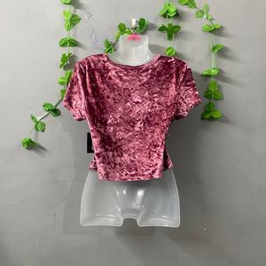 Velvet Crop Top Unique Pieces