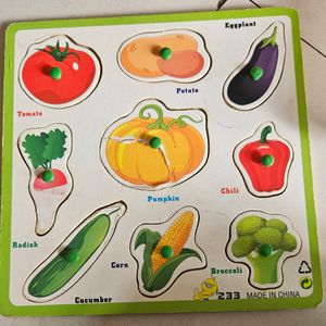 Wooden Vegetable Pieces Puzzle