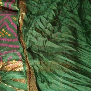 Bandhani Print Silk Saree