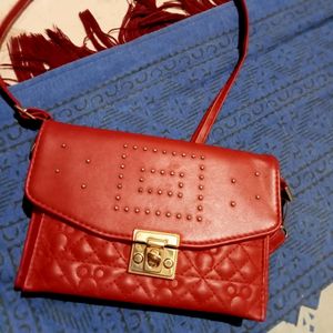 Red Stylish Sling Bag For Women