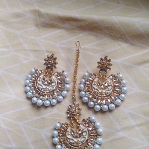 Panjabi Earrings And Mangtika