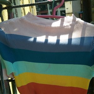 Rainbow Crop Top For Women Stylish And Latest