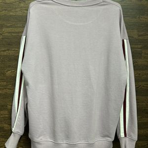 Women Lavender Solid Sweatshirt