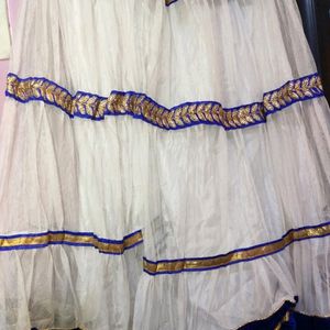Beautiful Preety Lahenga Skirt With Blue Valvet