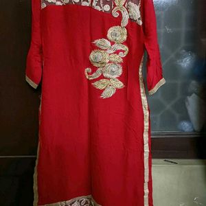 Beautiful Red Party Wear Kurti In L Size