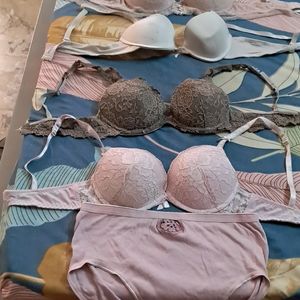 Combo Of  Five Imported Fabric Bra N Panty