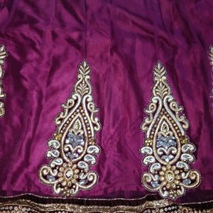 Heavy Work Lehanga Cum Saree With Stitched Blous