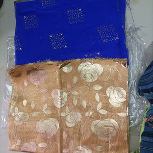 Unstiched Saree With Blouse