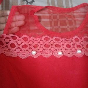 Party Wear Red Colour Dress So Beautiful