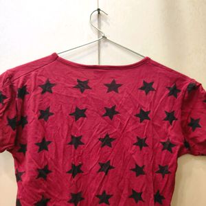 Red Star Printed Tshirt (Women)