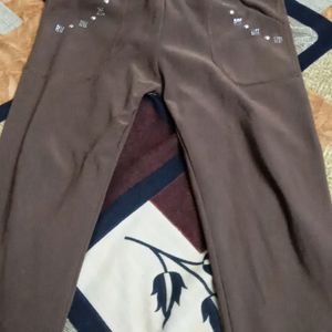 Leggings Stretchable Brown Colour