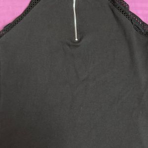 Zipper Black Top