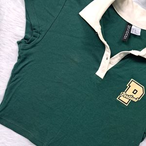 H&M Polo Crop Tee