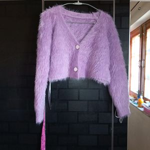 Crop Fur Sweater
