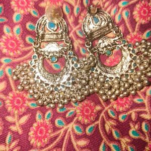 Oxidised Chandbali Earing