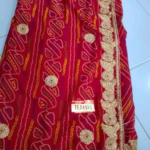 Karvachauth Special CHUNARI Saree With Blouse