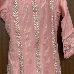 Women Pink Palazzo Suit Set