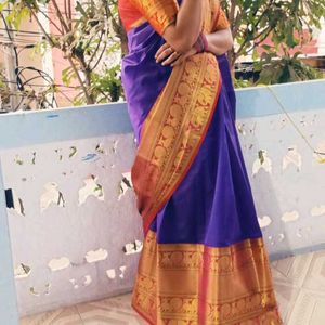 Purple Narayan Pet Saree