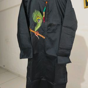 Black Men's Kurta