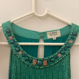 Ladies Gown, Sea Green With Embellishments, Size 2