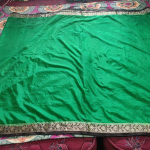 Green And Maroon Crepe Silk Saree