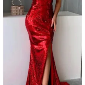 red Mermaid Gown