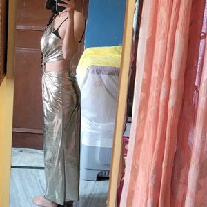 Metallic Bodycon Dress