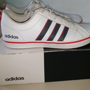 Adidas Vs Pace shoes white black red