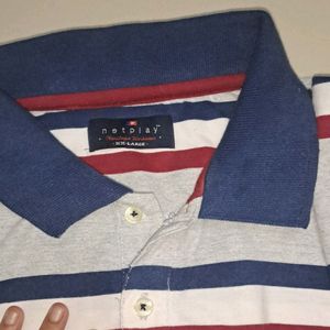 Mens Polo Striped Tshirt