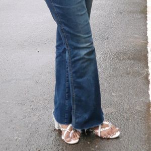 Blue Jeans Flared For Women