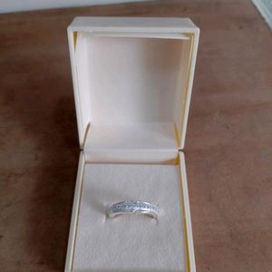 Plan Diamond Ring Pure Silver