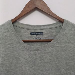 Grey/gray T-shirt | Half Sleeve | Women | Size: L