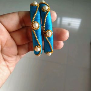 Blue Thread Bangles