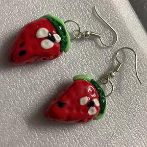 Funky Strawberry Earrings