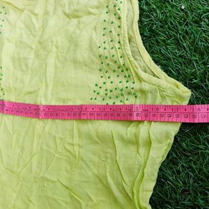 Noi: Lime green Sleeveless Top (Must Buy)