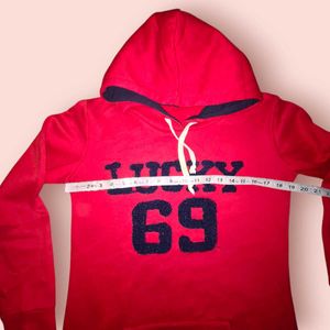 Winter Hoodie For Mens Red Lucky 69