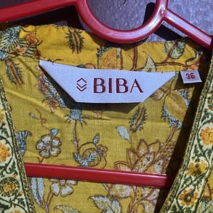 Biba Yellow Color Kutti Set (36) For Sale 🔥🔥