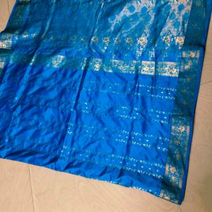 Blue Colour Pure Kanchi pattu saree