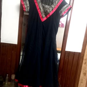 It Is A Frock Style Kurta With Straight Jacket