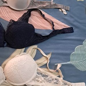 Combo Of Four Imported Fabric Bra N Panty