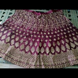 Semi Stitched  Lengha With Cancan